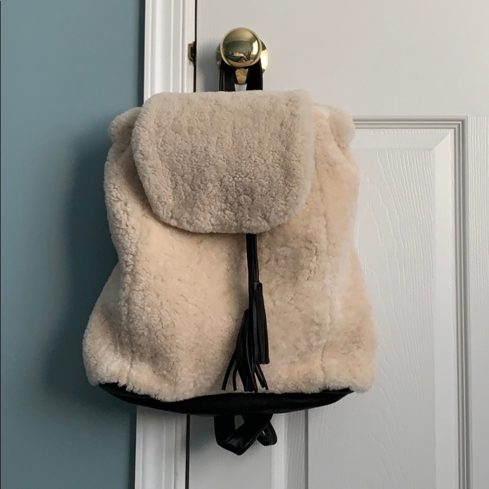 Shearling backpack